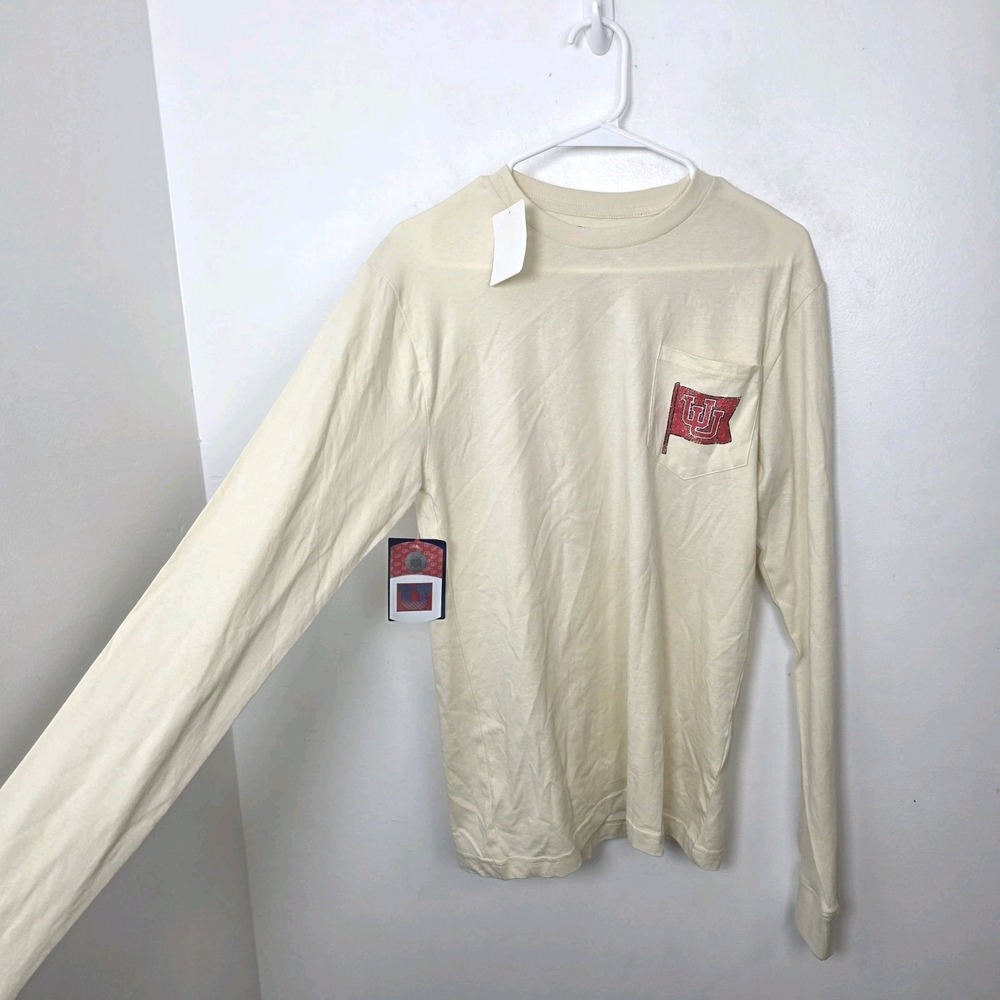 NEW Champion Cream Utah Utes Crewneck Long Sleeve Sporty T-Shirt Size‎ Small